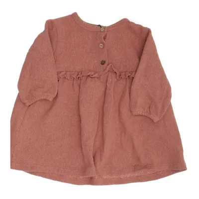 Klänning (Brun) från Play Up Återvunnen bomull, Återvunnen polyester