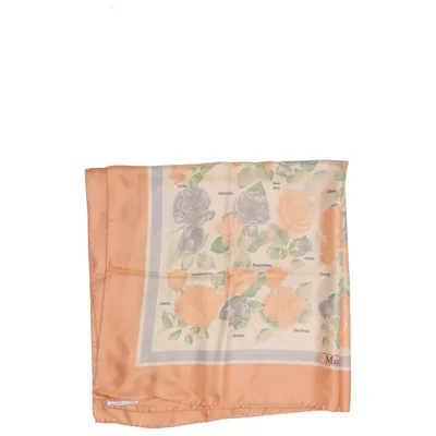 Silketørklæde (Orange, Grå, Flerfarvet) fra MaxMara Silke