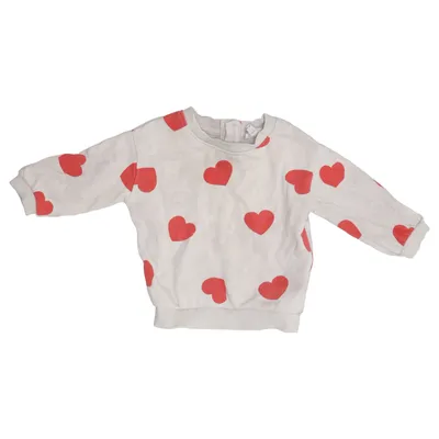 Sweatshirt (Beige, Red) from Rikiki Cotton, Polyester