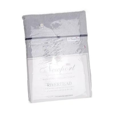 Bäddset (Blå, Vit) från Newport Bomull