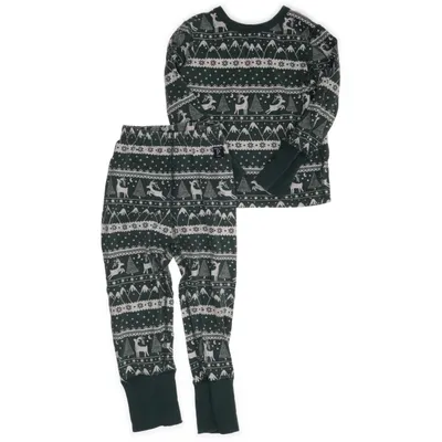 Pajamas (Green, White) from Polarn O. Pyret