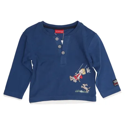 Long sleeve T-shirt (Blue) from Salt and Pepper Cotton