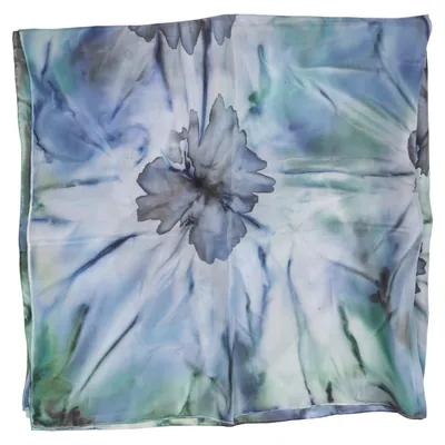 Scarf (Blå, Grön, Flerfärgad) från Ideen in Stoff Silke