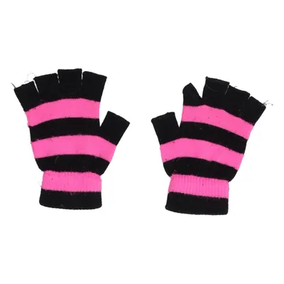 Fingerless gloves (Black, Pink)