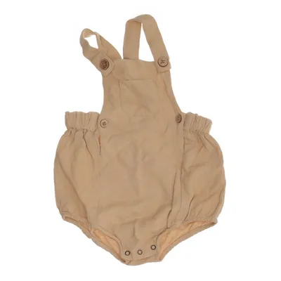 Dungaree shorts (Beige) from Lil'Atelier Linen, Viscose