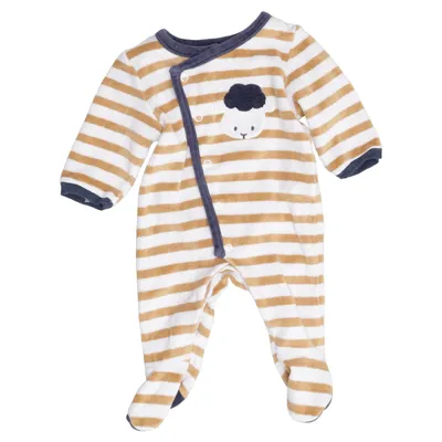 Strampler (Weiß, Braun) von Obaïbi Baumwolle, Polyester