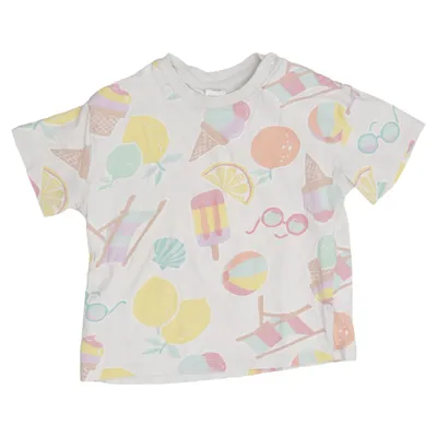 T-shirt (Beige, Multicolored) from H&M Cotton