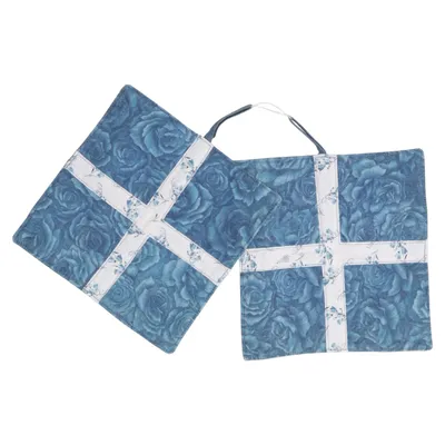 Potholder (Patchwork, blau) from Handmade