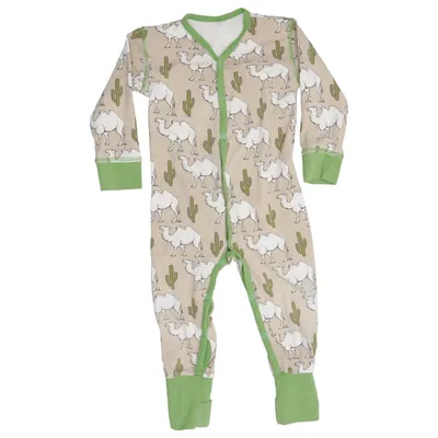 Rompertjes (Beige, Groen, Meerkleurig) van Snoozy Katoen, Elastaan