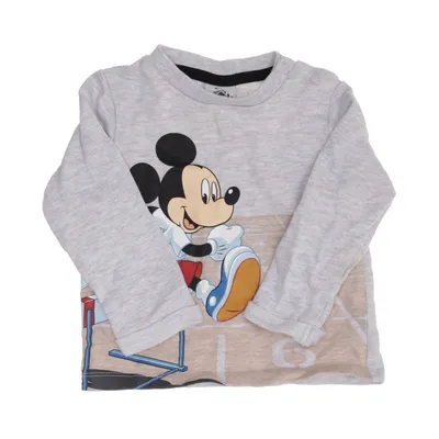 Collegetröja (Grå, Flerfärgad) från Mickey Mouse Bomull, Polyester