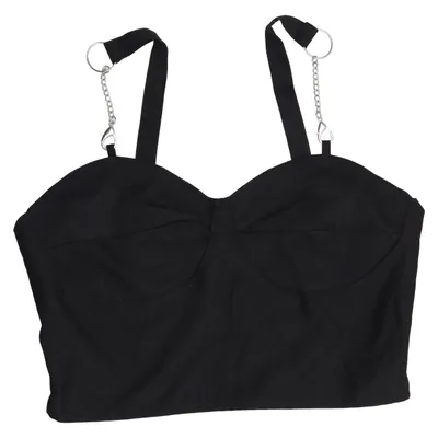 Bustier (Noir) de Romwe Coton, Polyester