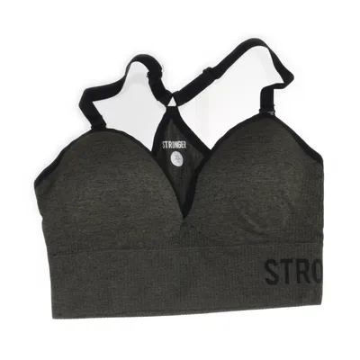 Sport-BH (Grün, Schwarz) von Stronger Elasthan, Nylon, Polyester