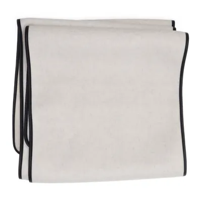 Halstørklæde (Beige, Sort) fra By Malina Polyester, Uld