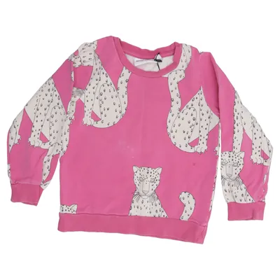 Collegetröja (Rosa, Beige, Flerfärgad) från Mini Rodini Elastan, Ekologisk bomull