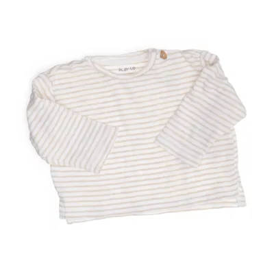 T-shirt à manches longues (Beige, Blanc) de Play Up Coton biologique