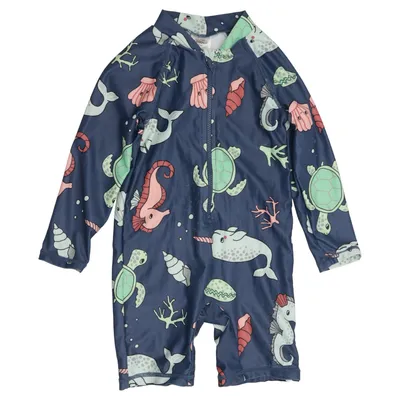 UV beschermende kleding (Blauw, Meerkleurig) van Lindex Baby Elastaan, Polyester
