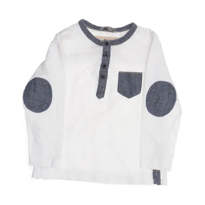 Farfarströja (Vit, Blå) från Kids by Lindex Bomull