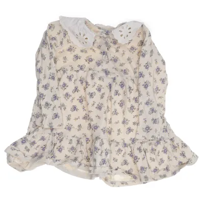 Jurk (Beige, Meerkleurig) van Zara Katoen