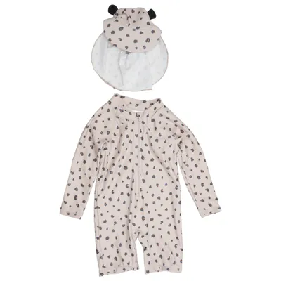 Rompers (Beige, Black) from Lindex Baby Elastane, Polyamide, Polyester