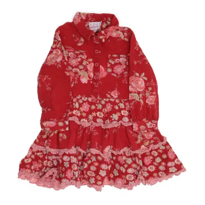 Dress (Red, Pink) from Room Seven Cotton