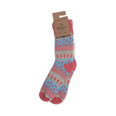 Knit socks (Multicolored) from Nordic