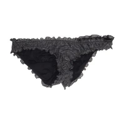 Bikiniunderdel (Sort, Sølv) fra Victoria's Secret Elastan, Metallfiber, Polyamid, Polyester