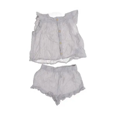 Set (Brown, White) from H&M Linen, Cotton