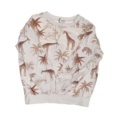 Sweatshirt (White, Beige) from Newbie by KappAhl Organic cotton