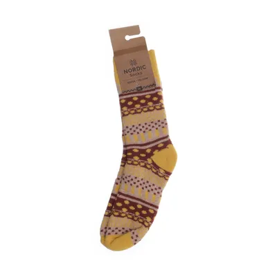 Knit socks (Yellow, Multicolored) from Nordic