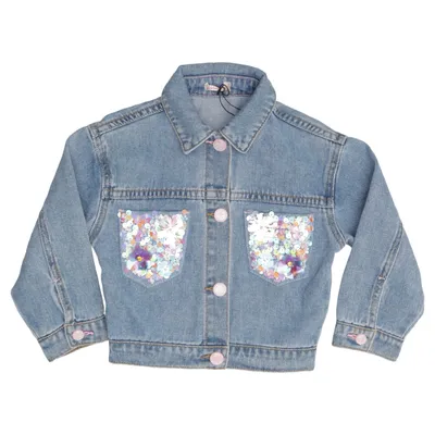 Jeansjacka (Blå, Flerfärgad) från Billieblush Bomull