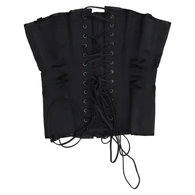 Corset (Black) from Revanche de la Femme Cotton, Polyamide, Polyester