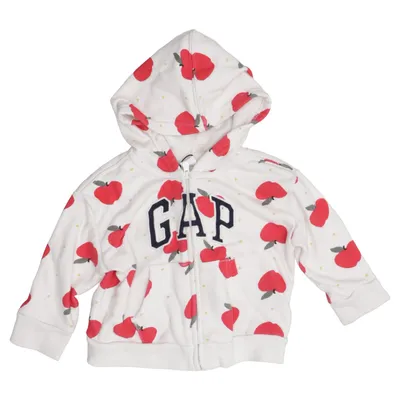 Hoodie (White, Red, Multicolored) from BabyGap Cotton, Polyester
