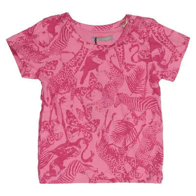T-shirt (Pink, Multicolored) from Tricky Tracks Cotton