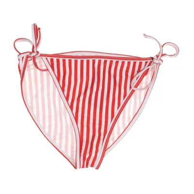 Bikiniunderdel (Hvid, Rød) fra American Apparel Elastan, Nylon