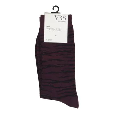 Strumpor (Lila, Svart) från VRS Woman Bomull, Elastan, Polyester