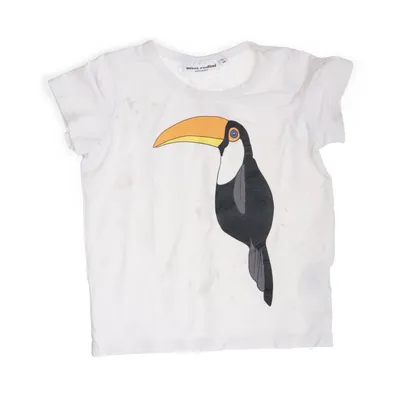 T-shirt (Wit, Zwart, Geel) van Mini Rodini Elastaan, Organisch katoen