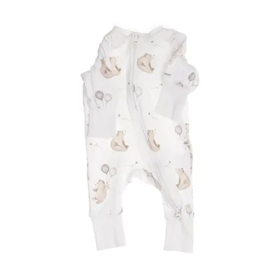 Sparkdräkt (Vit, Brun) från Newbie by KappAhl Bomull