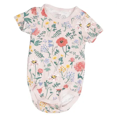 Romper (Roze, Meerkleurig) van Lindex Baby Katoen, Elastaan