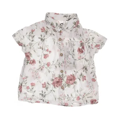 Short sleeve shirt (White, Multicolored) from Newbie by KappAhl Cotton
