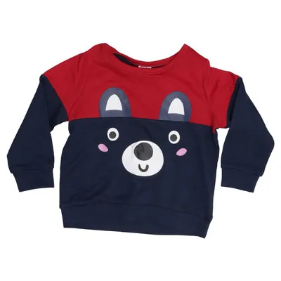 Sweatshirt (Red, Blue, Multicolored) from PatPat Elastane, Polyester