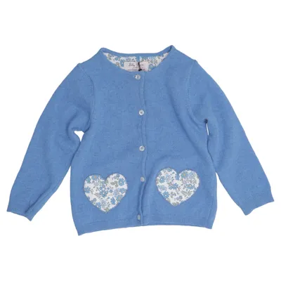 Cardigan (Bleu, Multicolore) de Trotters London Cachemire, Polyamide, Viscose, Laine