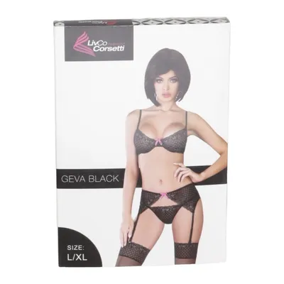 Undertøjsæt (Geva Black) fra Livco Corsetti Elastan, Polyamid