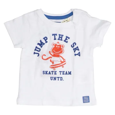 T-shirt (White, Blue, Red) from Tricky Tracks Cotton