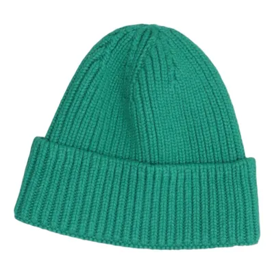 Beanie-Mütze (Grün) von Unio Kaschmir, Merinowolle, Polyamid, Viskose