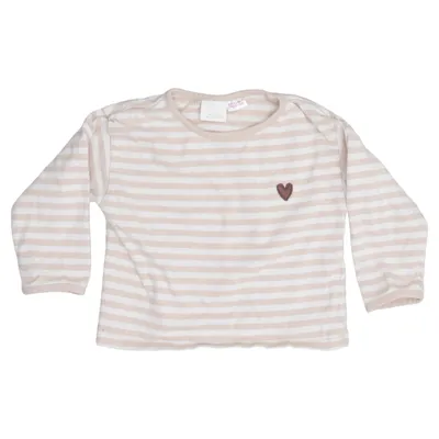 Lange mouwen shirt (Beige, Wit) van Zara