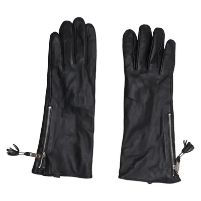 Leather gloves (Black) from Soyaconcept Acrylic, Leather