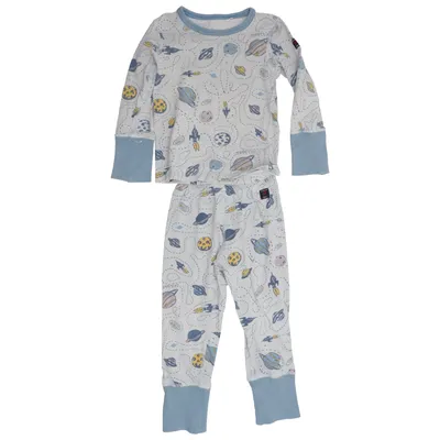Pyjamas (Grå, Blå, Flerfärgad) från Polarn O. Pyret Bomull, Elastan