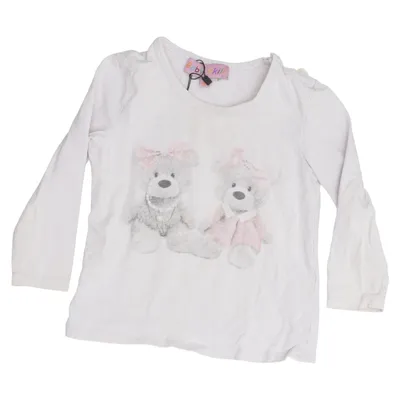 Langærmet t-shirt (Hvid) fra Baby Skill Bomuld, Elastan