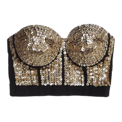 Bustier (Svart, Flerfärgad)