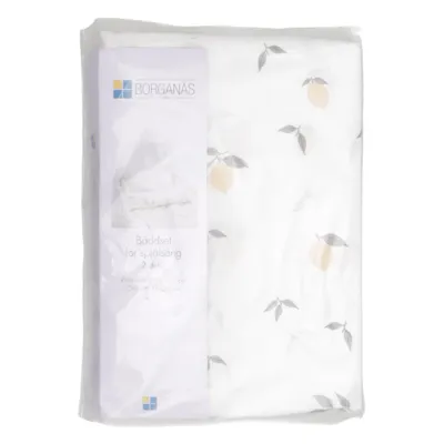 Bäddset (Vit, Gul) från Borganäs Bomull